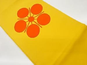 塩瀬金彩金駒刺繍家紋模様名古屋帯